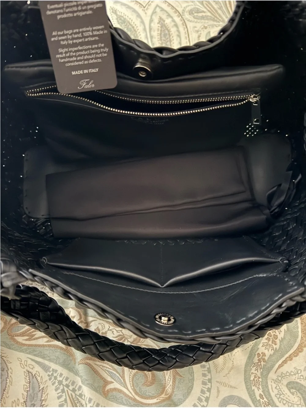 New with tags Falor Italian Leather Tote! - Picture 4 of 8
